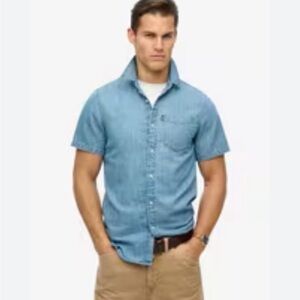 PD&C Light Blue Denim Shirt NWT Size Medium